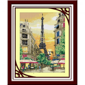 Набор для рисования камнями алмазная живопись Dream Art Вечерний Париж (квадратные, полная) 30207D