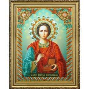 Набор для вышивания Картины Бисером Р-296 Икона Святой целитель Пантелеймон