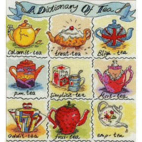 Набір для вишивання хрестиком Bothy Threads XDO1 Dictionary of Tea Словник чаю