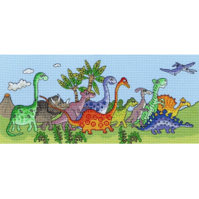 Набор для вышивания крестом Bothy Threads XJR22 Dinosaur Fun Веселые динозавры