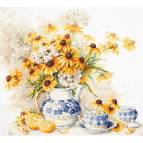 Набір для вишивки хрестиком Чудова голка 50-08 Квітковий чай