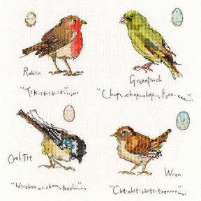 Набір для вишивання хрестиком Bothy Threads XMF1 Garden Birds Садові птахи 1