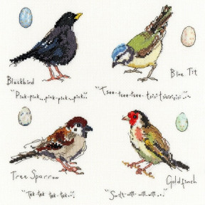 Набір для вишивання хрестиком Bothy Threads XMF2 Garden Birds Садові птахи 2