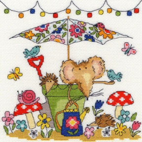 Набор для вышивания крестом Bothy Threads XSW8 Garden Mouse Садовая мышка