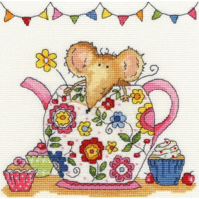 Набор для вышивания крестом Bothy Threads  XSW6 Teapot Mouse Чайная мышка