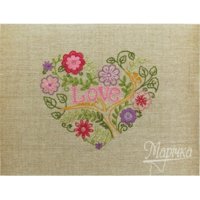 НКШ-4001 Набори для вишивання нитками (декоративні шви) Марічка Квіткове серце