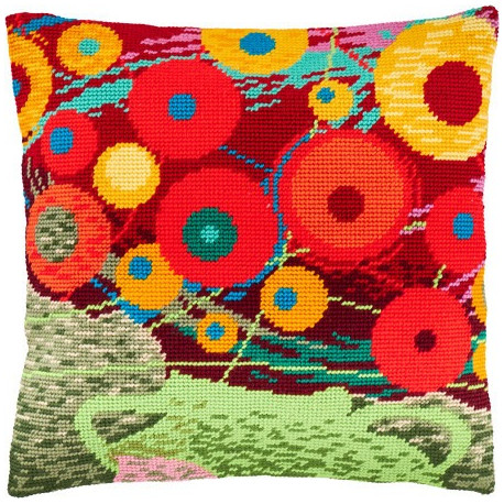 Набор для вышивки подушки Чарівниця V-164 Ваза с цветами фото