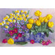 НЛ-3051 Набір для вишивання стрічками Марічка Жовті тюльпани