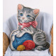 Набор для вышивки крестом Panna ПД-1884 Подушка Мой котенок