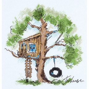 Набір для вишивання хрестиком Panna ПС-1952 Будиночок на дереві
