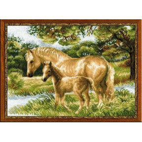 Набор для вышивки Риолис 1258 Лошадь с жеребенком