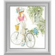 Набор для рисования камнями алмазная живопись Dream Art Девушка с велосипедом (квадратные, полная) 30456D