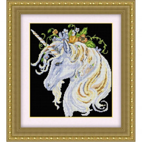 Набор для рисования камнями алмазная живопись Dream Art Единорог в цветах (квадратные, полная) 30415D