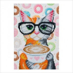 Набор для вышивания бисером VDV ТН-0756 Кофейная кошка