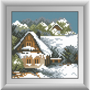 Набір для малювання камінням алмазна живопис Dream Art Зимовий будиночок (квадратні, повна) 30487D