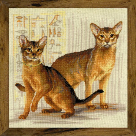 Набор для вышивки крестом Риолис 1671 Абиссинские кошки фото
