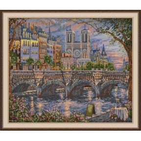 Набор для вышивки крестом Овен 691 Париж.На берегу Сены фото