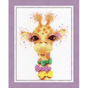 Набор для вышивки крестом Золотое Руно Д-061 Влюблённый жираф