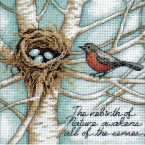 Набор для вышивки крестом Dimensions 65076 Robin’s Nest