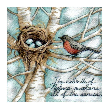 Набор для вышивки крестом Dimensions 65076 Robin’s Nest фото
