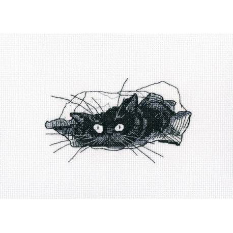 Набір для вишивання хрестиком RTO M667 Серед чорних котів фото