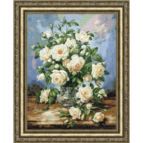 Набор для вышивки Золотое Руно ЛЦ-043 Букет белых роз