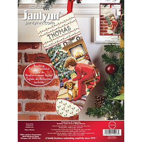 Набор для вышивания Janlynn 015-0243 Waiting For Santa Stocking