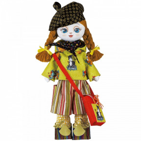 Набор для шитья куклы на льняной основе. Текстильная кукла Нова Слобода К1008 Художница