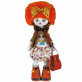 Набор для шитья куклы на льняной основе. Текстильная кукла Нова Слобода К1011 Подружка