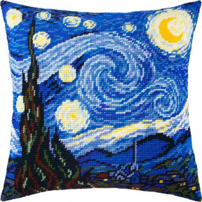 Набір для вишивки подушки Чарівниця V-185 «Зоряна ніч», В. ван Гог
