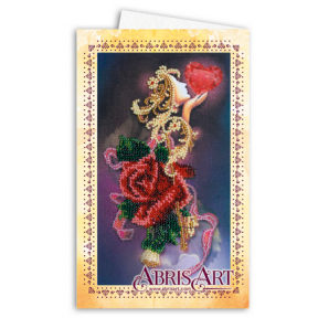 Набір для вишивання Абрис Арт АОМ-011 листівка-конверт Оксамит троянди