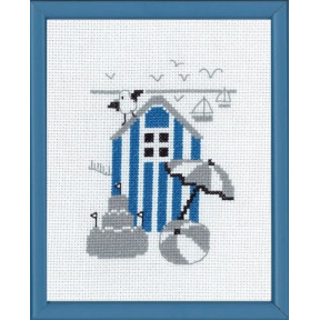 Набор для вышивания Permin 13-7124 Blue house
