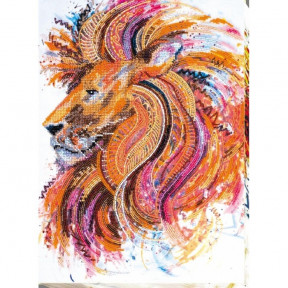 Набір для вишивання бісером на полотні Абріс Арт АВ-555 «Вогнегривий лев»