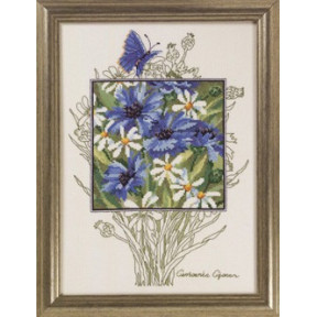 Набор для вышивания Permin 92-5363 Blue cornflowers фото
