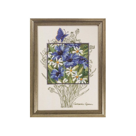 Набір для вишивання Permin 92-5363 Blue cornflowers фото