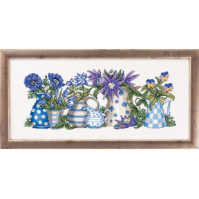 Набор для вышивания Permin 12-5187 Blue flowers фото