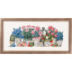 Набор для вышивания Permin 12-5185 Pink/blue flowers