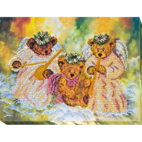 Набор для вышивки бисером на холсте Абрис Арт АВ-526 «Мишки-ангелочки»
