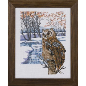 Набор для вышивания Permin 70-9317 Horned owl фото