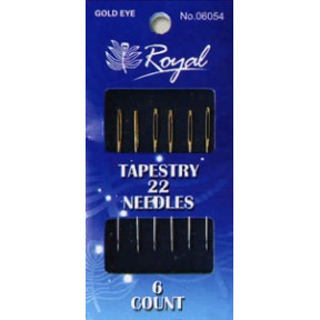 Голки для вишивання із золотим вушкам Royal №22 (6 шт) 06054