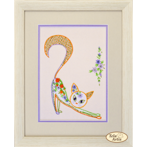 Набір для вишивання декоративні шви Tela Artis НШ-002 Квітковий кіт-2