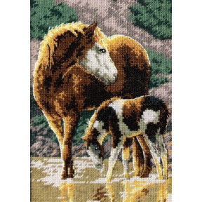 Набор для вышивки крестом Dimensions 65073 Sunlit Horses фото