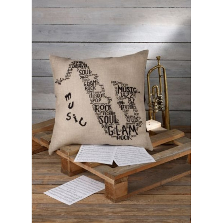 Набор для вышивания PERMIN 83-6402 Saxophone pillow фото