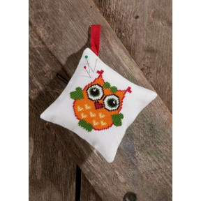 Набор для вышивания PERMIN 03-7394 Pincushion, orange owl фото
