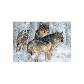 Набір для вишивки хрестиком Dimensions 65004 Winter Wolves