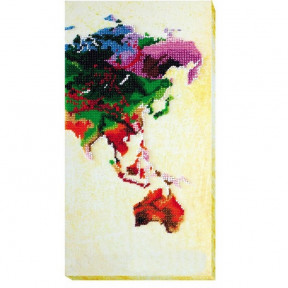 Набор для вышивки бисером на холсте Абрис Арт АВ-465 «Карта мира-3»