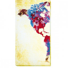 Набор для вышивки бисером на холсте Абрис Арт АВ-463 «Карта мира-1»