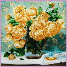 Набор для вышивания бисером  Картины Бисером Р-349 Натюрморт с розами
