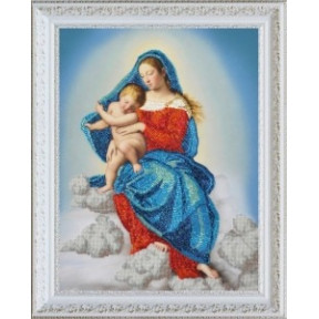 Набір для вишивання бісером Картини Бісером Р-347 Діва Марія з немовлям