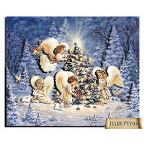 Картина из бумаги Папертоль РТ150089 Рождественские ангелы